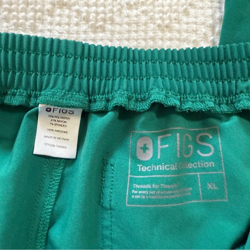 FIGS Yola Skinny Scrub Pants Green XL - Picture 3 of 7